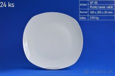Dizajnové GASTRO štvorcové porcelánové taniere SQUARE 96ks - 6