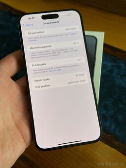 iPhone 15 Pro Max 256gb top stav zaruka o2 - 6