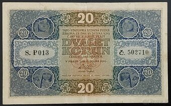 BANKOVKY IV. ČSR PRVÁ REPUBLIKA- I. EMISIA ROK 1919 - 6