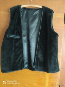 dámská kožená delší bunda (krátký kabát) -XL - 6