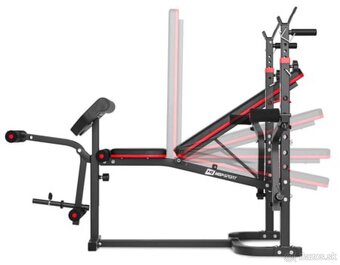 Činkový set 105 kg + posilňovacia lavička Hop-Sport - 6