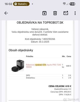 Robotický vysávač ETA AQUALIA PRO 7243 najnovsi model - 6