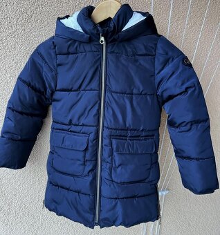 Dievčenská tmavomodrá veľmi teplá zimná vetrovka 7-8rokov - 6