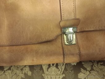 Stará kožená brašna- aktovka - 6