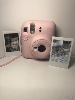 fotoaparát polaroid ružový/fujifilm instax mini 12+púzdro - 6