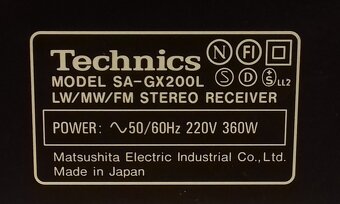 360W zosilnovac+tuner=Receiver TECHNICS SA-GX200 Japan, AR08 - 6