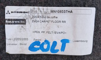 Mitsubishi Colt CZ3 - zadné plato - 6