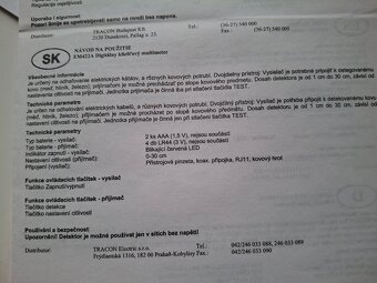 Predám vyhľadávač vodičov a kovových potrubí  EM422 - 6