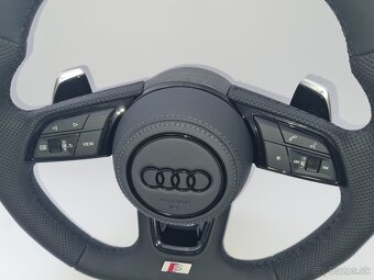 AUDI KOŽENÝ EXCLUSIVE VOLANT + AIRBAG + F1 PADLA CIERNA NITK - 6