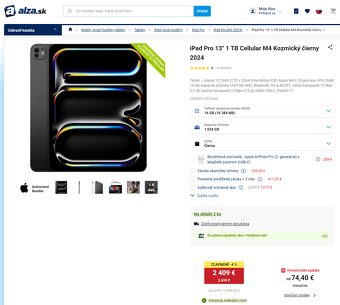 ⭐️ Apple iPad Pro 13" M4, 1TB, WiFi + Cellular, čisto nový - 6