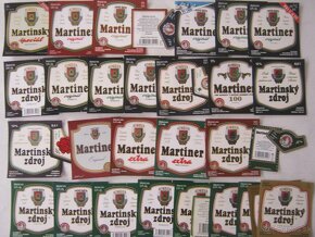 pivní pivné etikety pivovar Martin 190ks 1948-2003 - 6