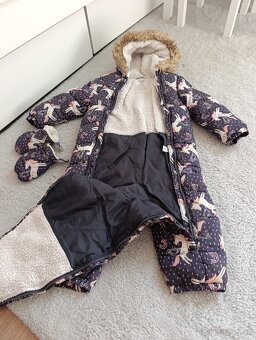 Zimný overal a bunda 92 (18-24m) - 6