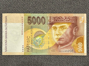 Slovenské bankovky 5000 SK - 6