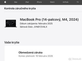 MacBook Pro 14" M4 10C CPU 32GB RAM 2TB SSD - 6
