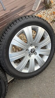 Alu disky Škoda R17 + 225/45 R17 zimné - 6