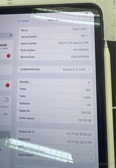 iPad pro 11” M4 2024 čierny 256gb + obal + Apple pencil pro - 6