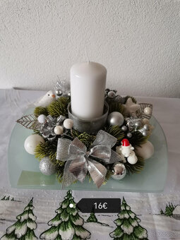 Vianočné dekorácie na stôl s 1 sviečkou - 6