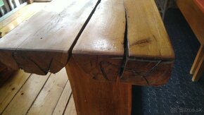 Masívny dubový stolík ťažký a vyschnutý cez 30 ročný - 6