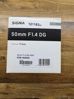 Predám objektív SIGMA 50mm F1.4 ART Nikon - 6