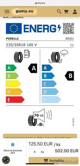 🟡Letné pneu 235/55 r18 Pirelli - 6