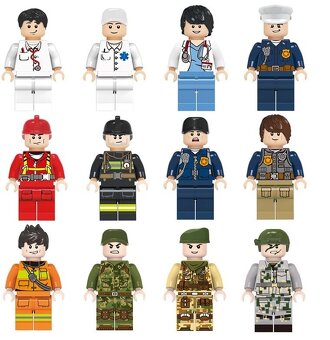 Rôzne sety vojakov (8ks) 2 + doplnky - typ lego - 6