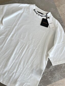 Palm Angels biele pánske tričko oversized - 6
