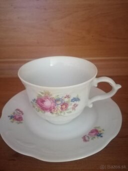 Čajová súprava, porcelánové misky, poháre - 6