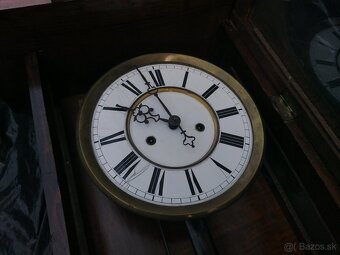 Predám starožitné  2- závažové nástenné hodiny - 6