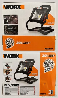 Aku pracovné svetlo WORX 20V WX026.9 s AKU a NABÍJAČKOU - 6