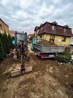 Zemné a výkopové práce, Minibager, nákladná doprava bager - 6