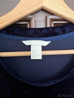 H&M Modra zamatová mikina č.S - 6