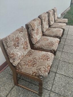 Stoličky z masívu 5 ks, rustikální nábytek - 6