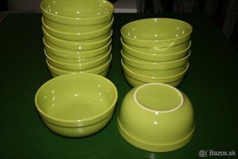 Zelene porcelanove taniere + misky 600ml, nové - 6