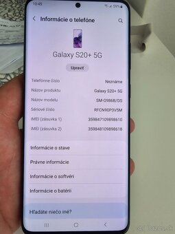 Samsung Galaxy S20+ 5G G986B 12GB/128GB DualSIM Cosmic Black - 6