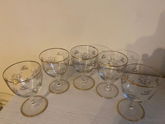 Sada jedinečných pohárov so zlatým zdobením - 6