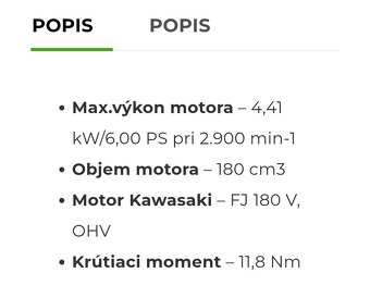 KawasakiFV180 V.na kultivátor.kosačka - 6
