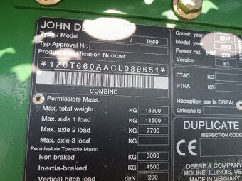 John Deere T660i. - 6