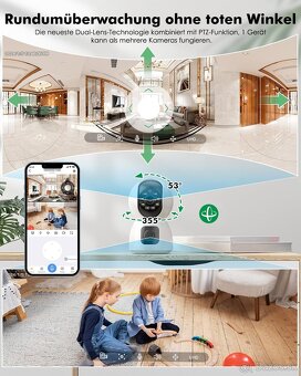 Inteligentná kamera/opatrovateľka s duálnym objektívom 360° - 6