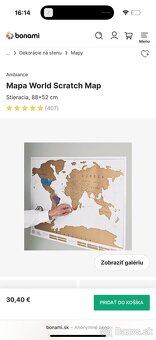 Stieracia mapa sveta Mapa World Scratch Map Stieracia, 88x52 - 6