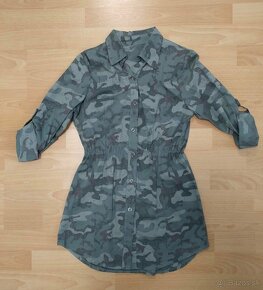 Dievčenská/dámska maskáčová/vojenská košeľa s dlhým rukávom - 6