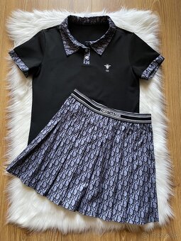 Dior súprava - polokošeľa+sukňa - čierna - 6