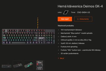 Canyon Deimos GK‑4 – nová, zabalená mechanická klávesnica - 6
