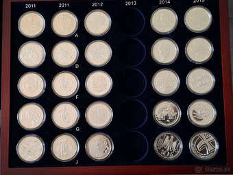Sada striebornych minci 10 EURO 2002-2015 ADFGJ - 6
