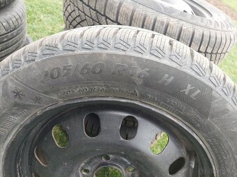 Predám letné a zimné pneumatiky 205/60/R16 + trysky Peugeot - 6