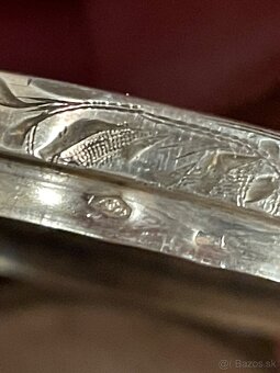 starožitna strieborná pudrenka - 6