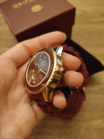 Nové dámske hodinky - bordové - 6
