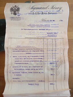 ⭐Sigmund Járay - jedálenská zostava, 1914 (s dokumentáciou)⭐ - 6