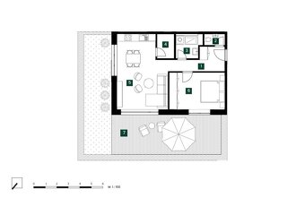 RADO | GreenResidence 2-izbový byt 53,83m2 + predzáhradka | - 6