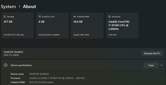Msi GF65 Thin i7 - 6