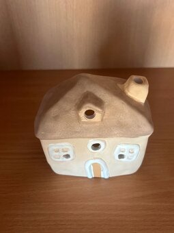 Keramický domček béžovo-hnedý - 6